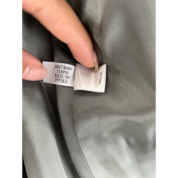 Banana Republic Womens Jacket Black White Herringbone Buttons Belted Stretch 10 - Picture 10 of 12